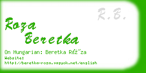 roza beretka business card